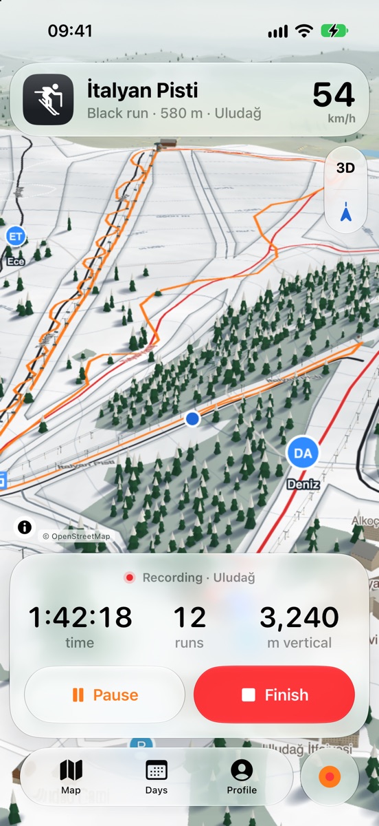 Recording a run: elapsed time, runs and vertical